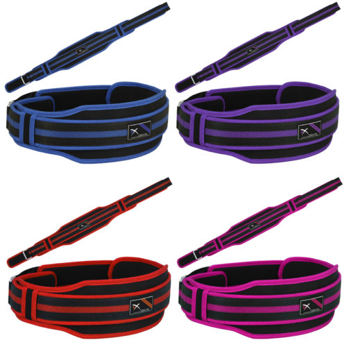 XC Neoprene Weight Lifting Belts Back Support Gym Fitness Belt 5" Wide Blue 2XL