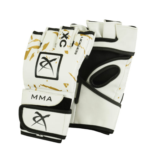 XC Leather Gel Tech MMA White vs Golden Gloves