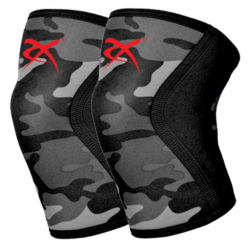 XC Knee Sleeve Pair Powerlifting Weightlifting Patella Support Brace Protector Camo