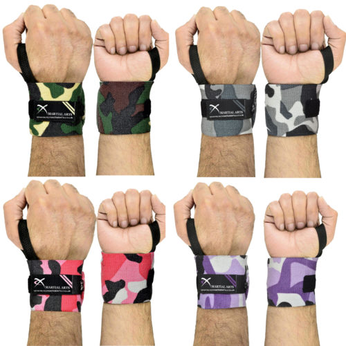 XC Camo Weight Lifting Wrist Wraps Bandage Hand Support Brace Gym Straps Cotton